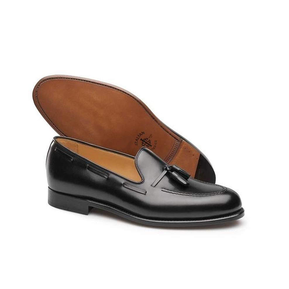 Classic Handmade Solid Leather Tassel Loafers