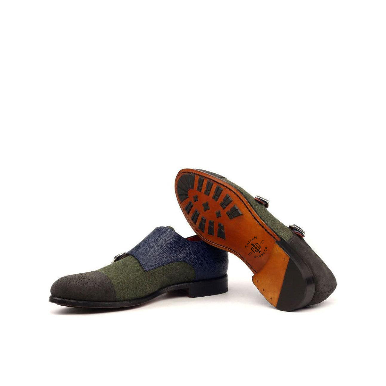 Posh Pairing Double Monk Shoe Green