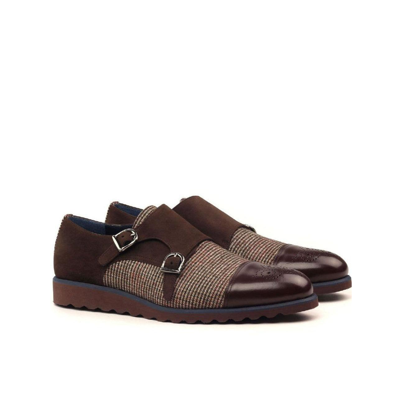 Opulent Oxfords Double Monk Shoe Dark Brown