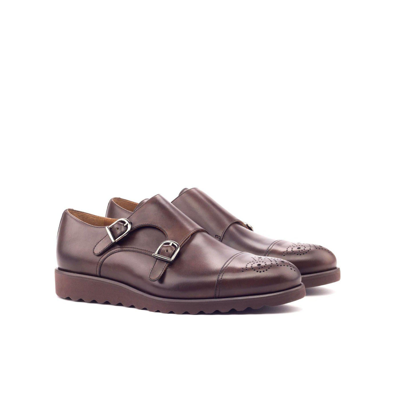 Regal Repeats Double Monk Shoe Dark Brown