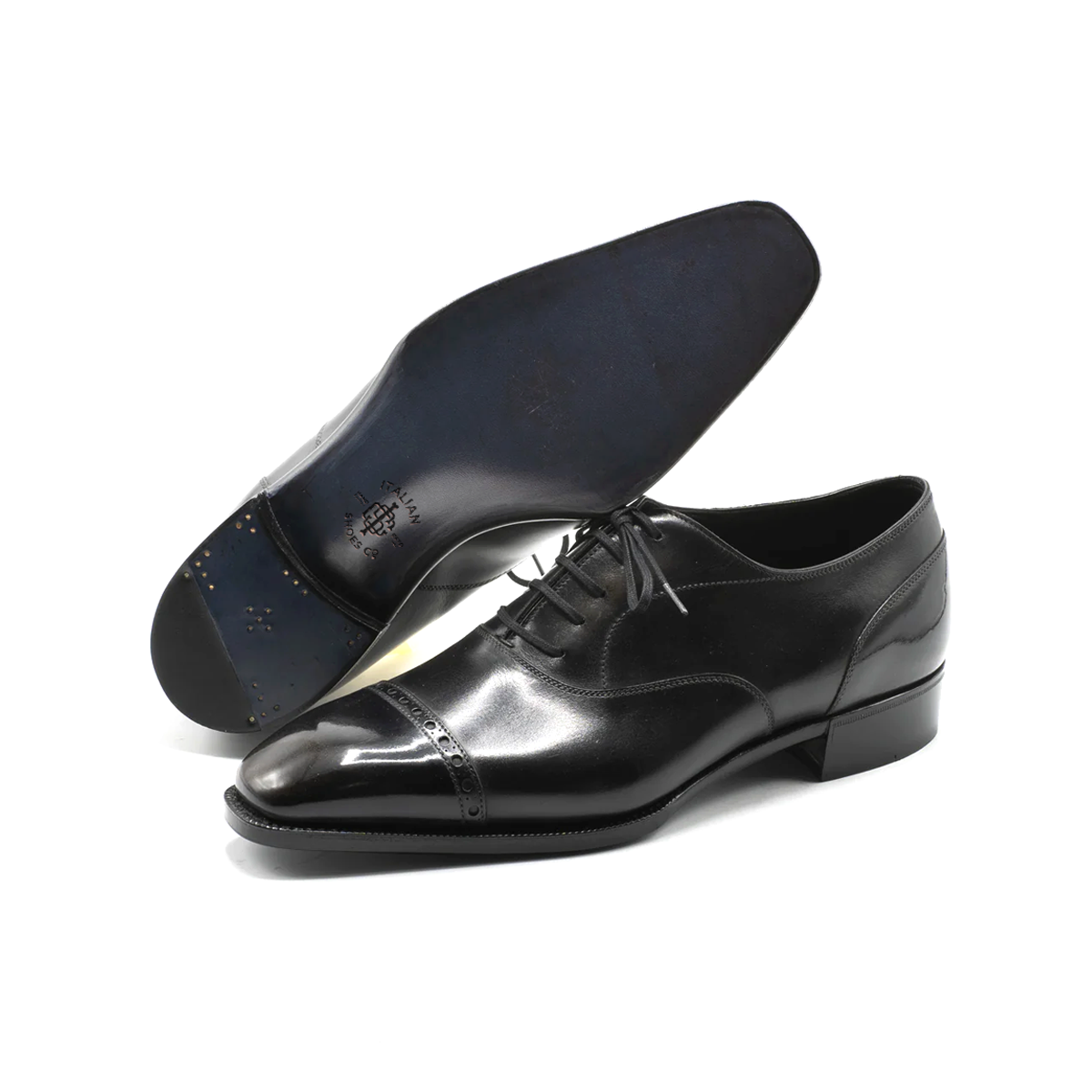 Maxwell Cap Toes Black Oxford Shoes