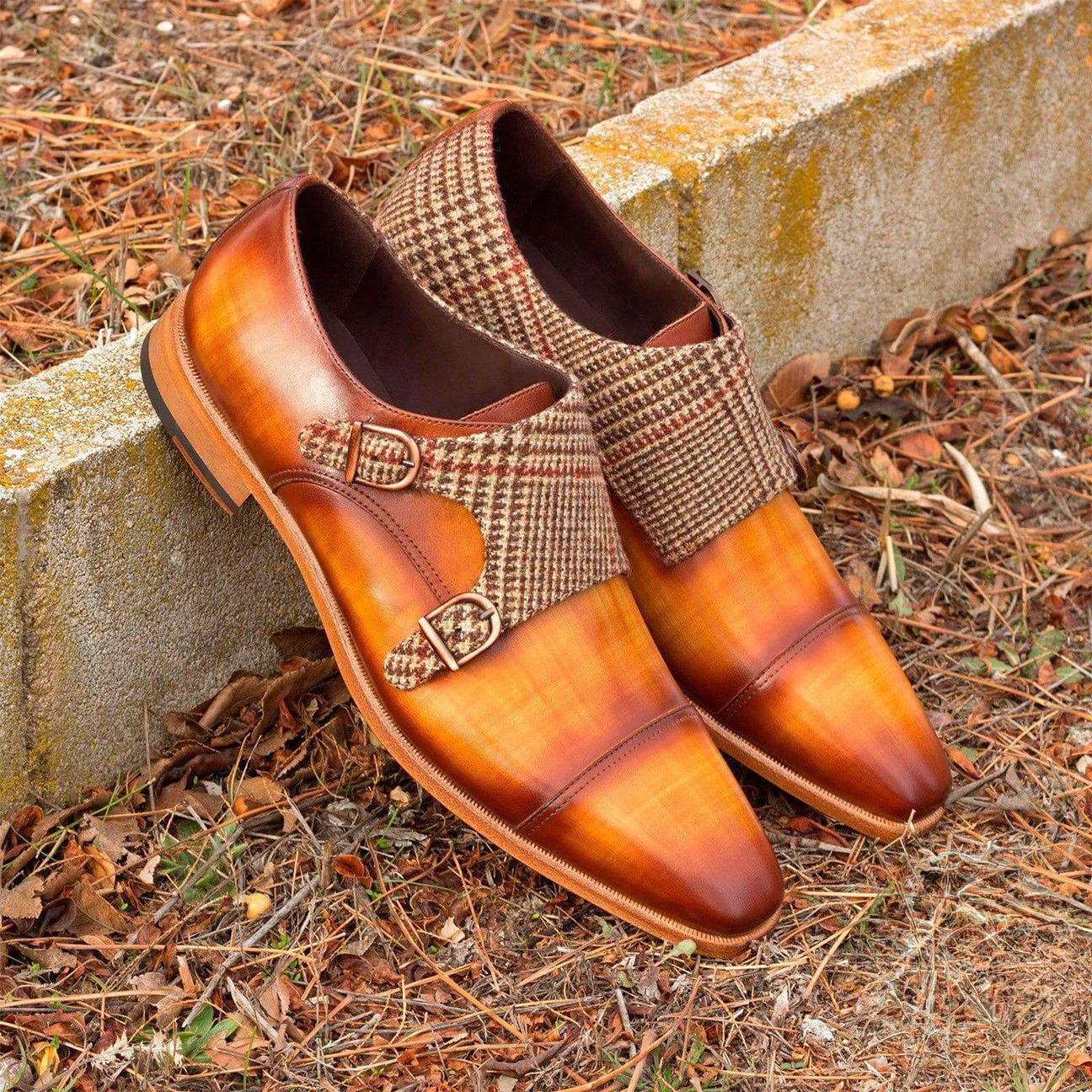 Noble Notions Double Monk Shoe Brown