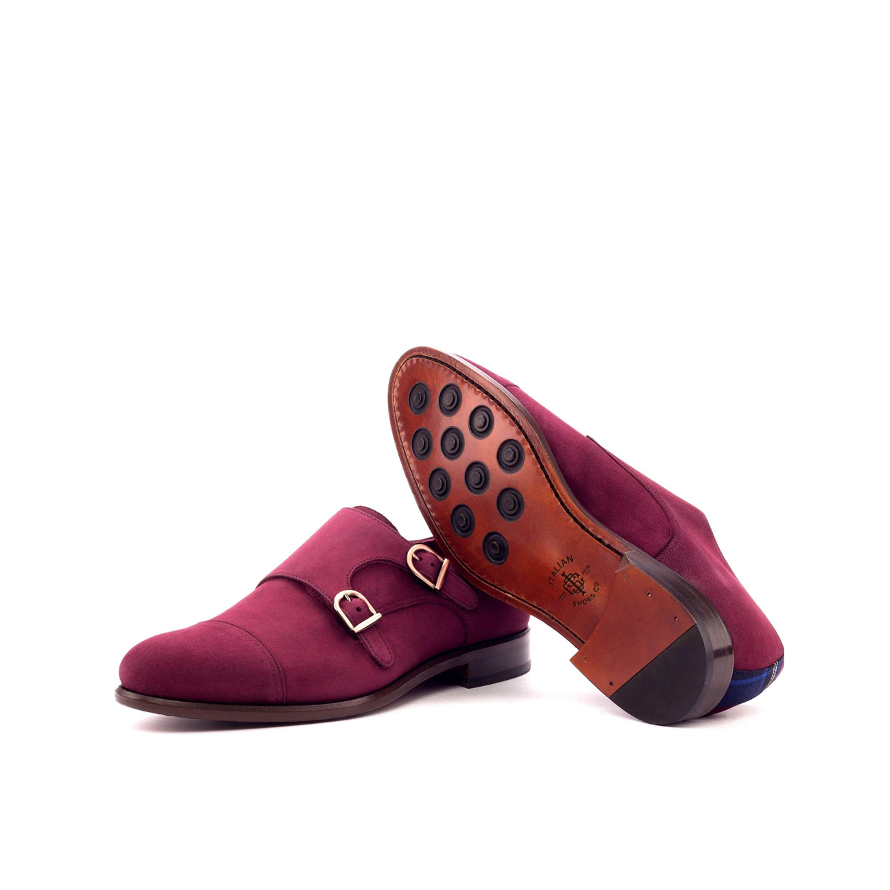 Iconic Impression Double Monk Shoe Wine