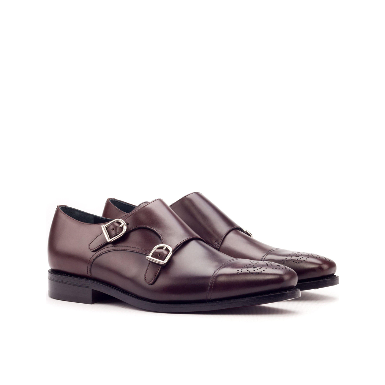 Elite Enigma Double Monk Shoe Burgundy