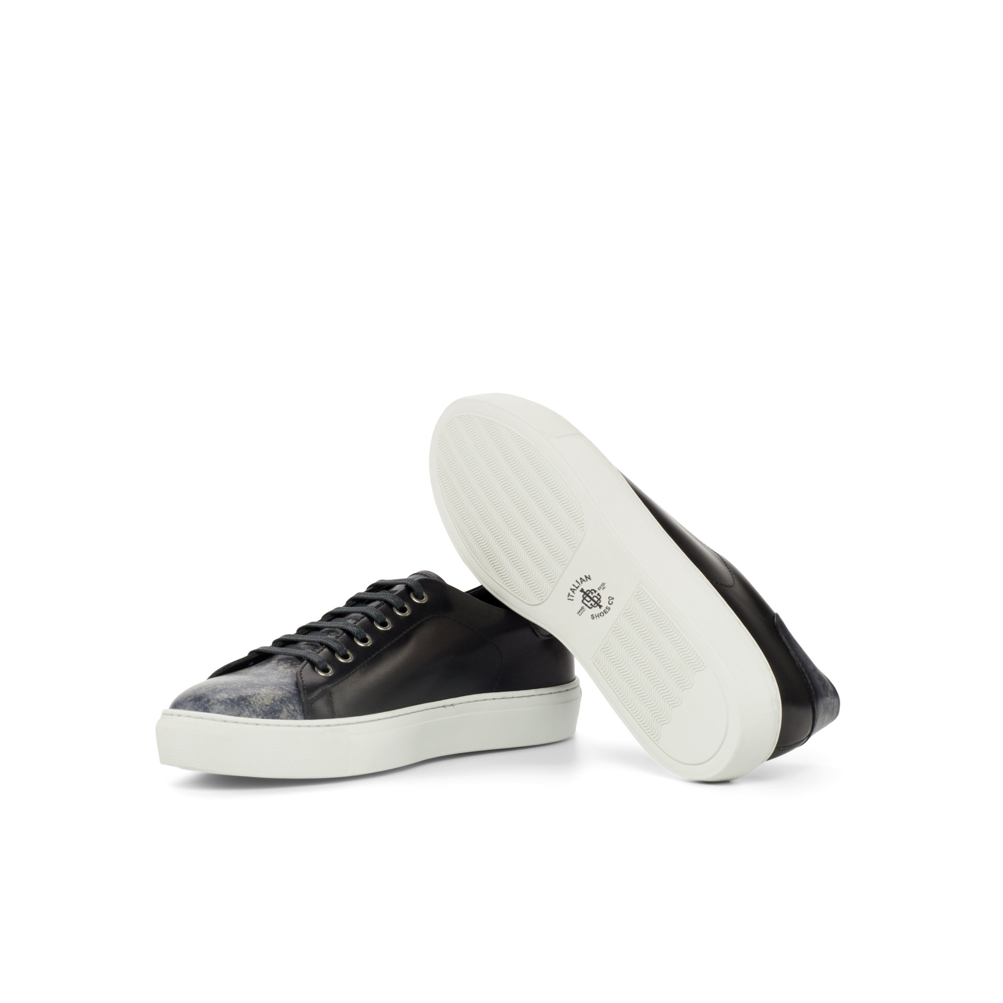 Flora Suarez Black Leather Sneakers