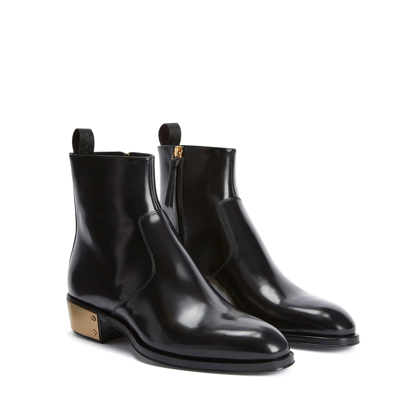 Ludhovic Black Leather Ankle Boots