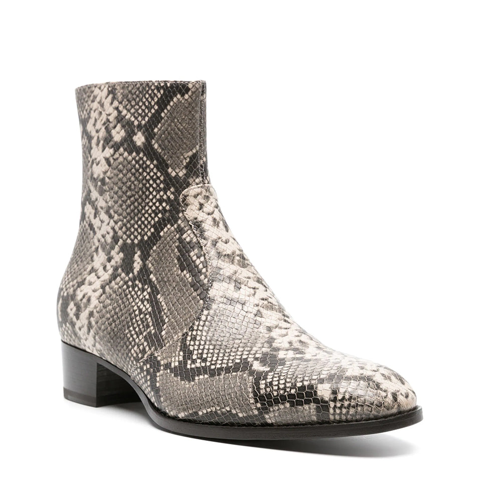Snake-skin Chelsea Boots