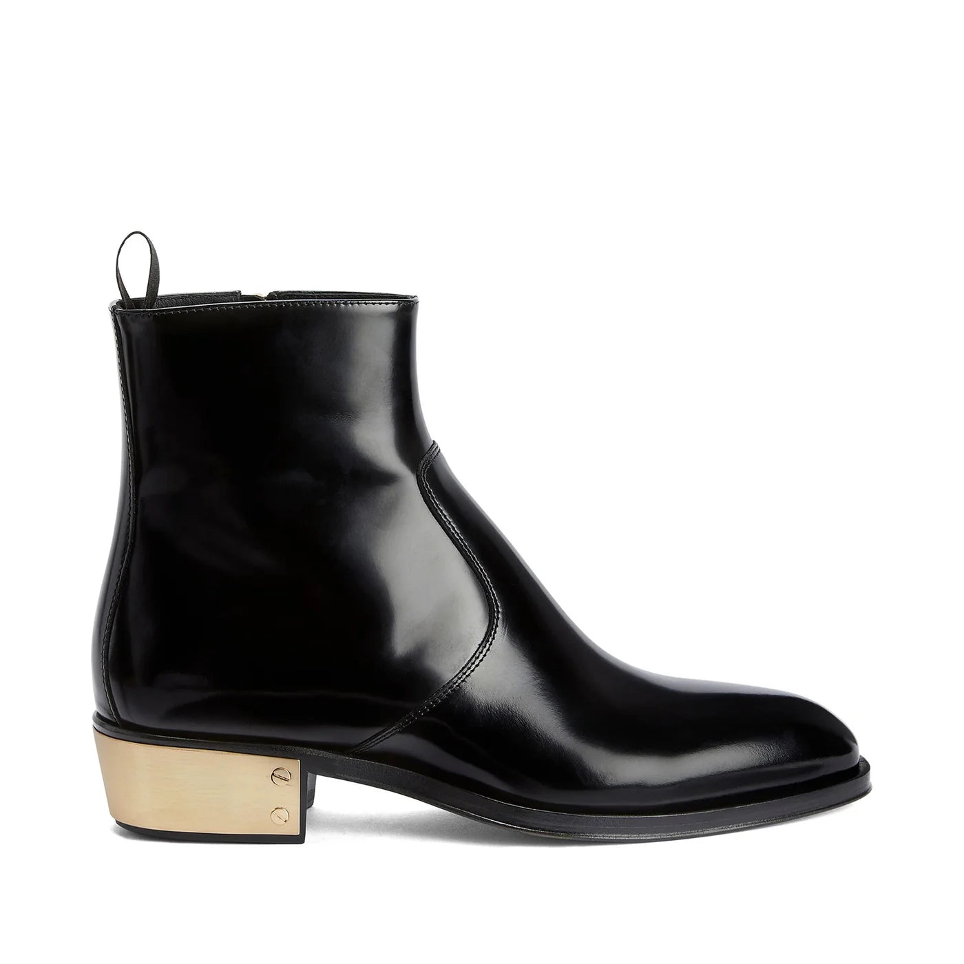 Ludhovic Black Leather Ankle Boots
