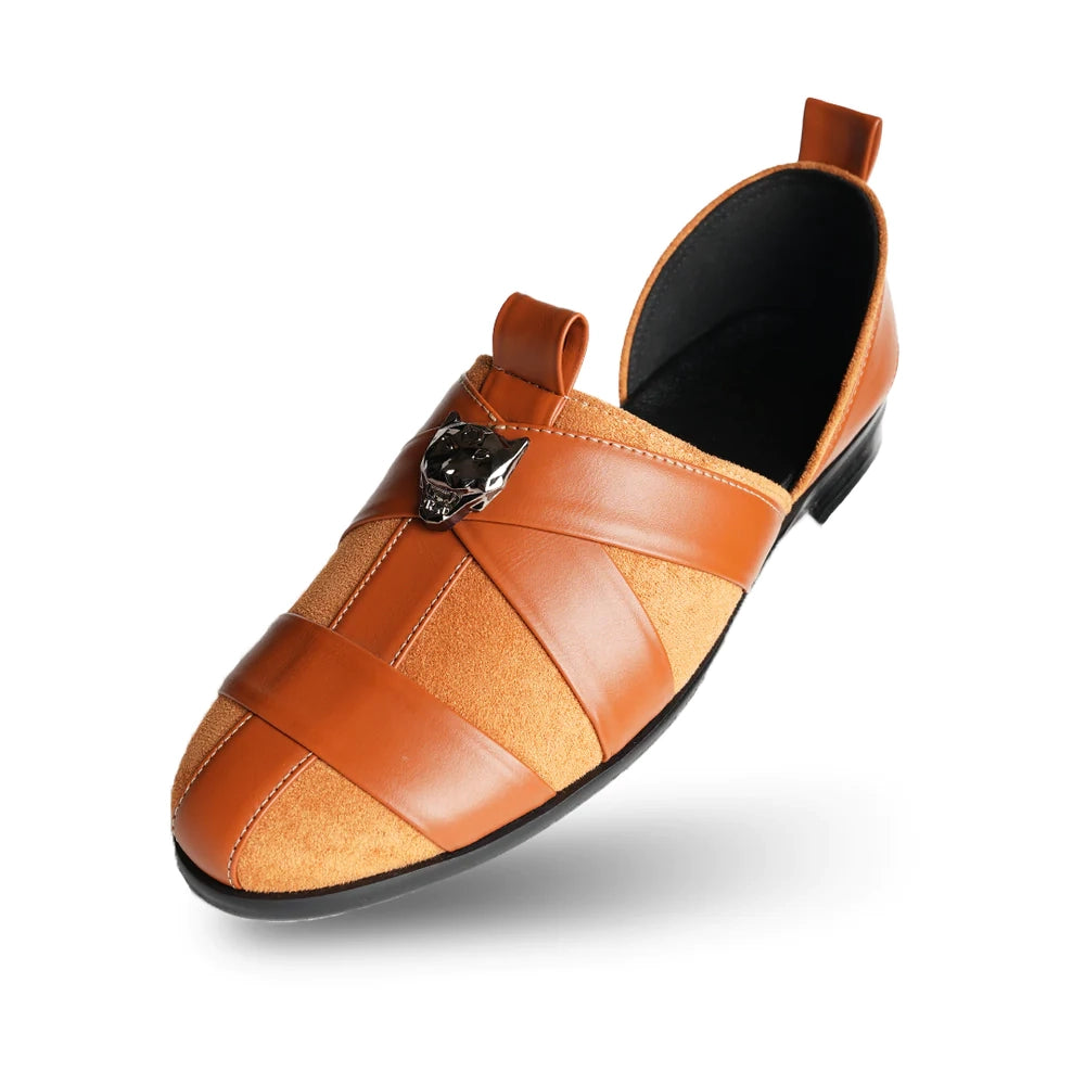 Criss Cross Slip-On Sandal - Tan