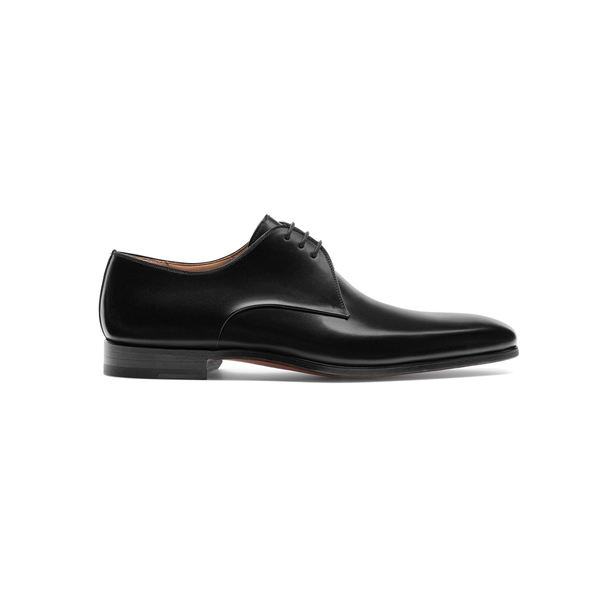 Jacoby Black Plain Toe Derby Shoes