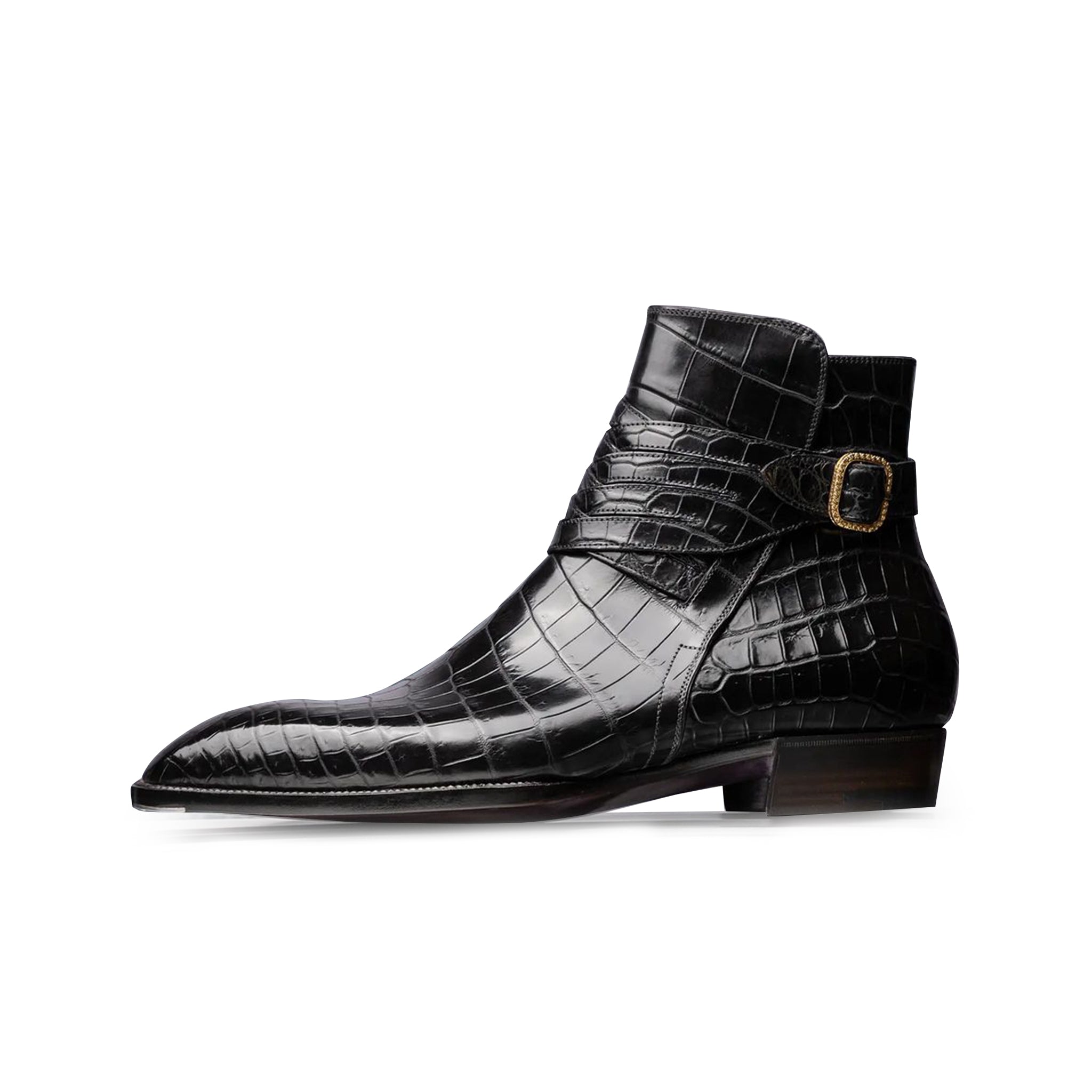 Designer Croco Jodhpur Monk Strap Shoes