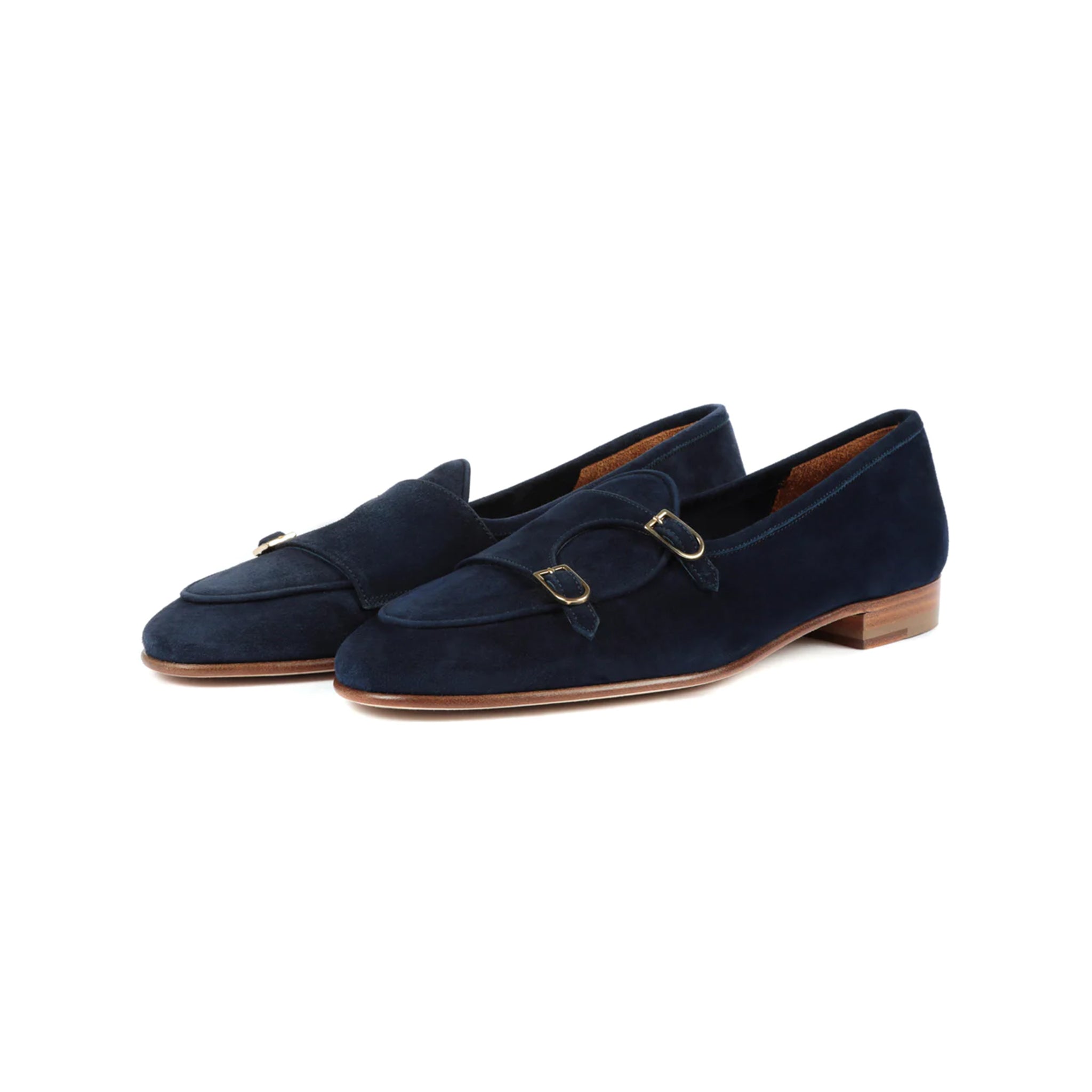 Dune Blue Double Monk Strap Shoes