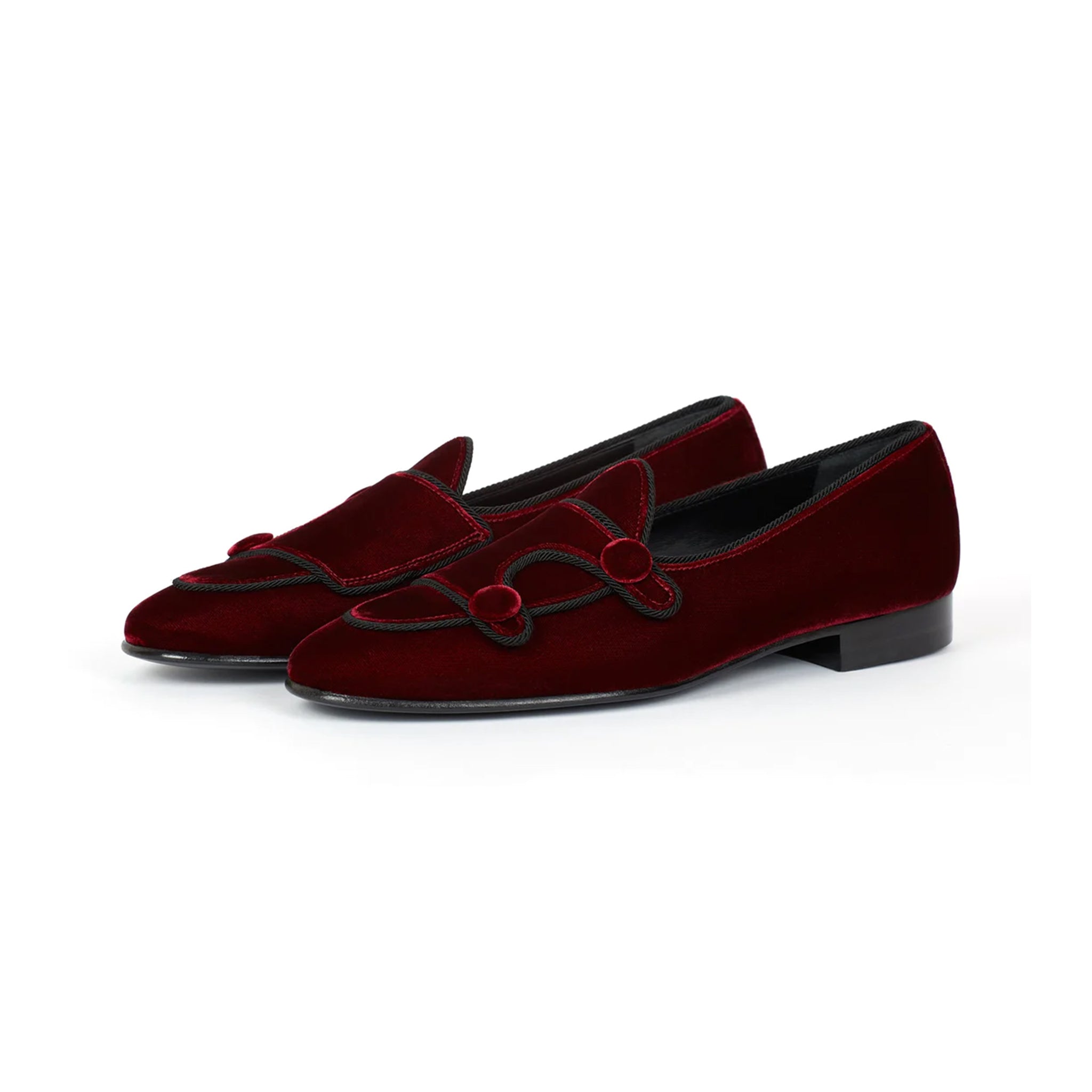 Elegant Double Strip Velvet Shoes