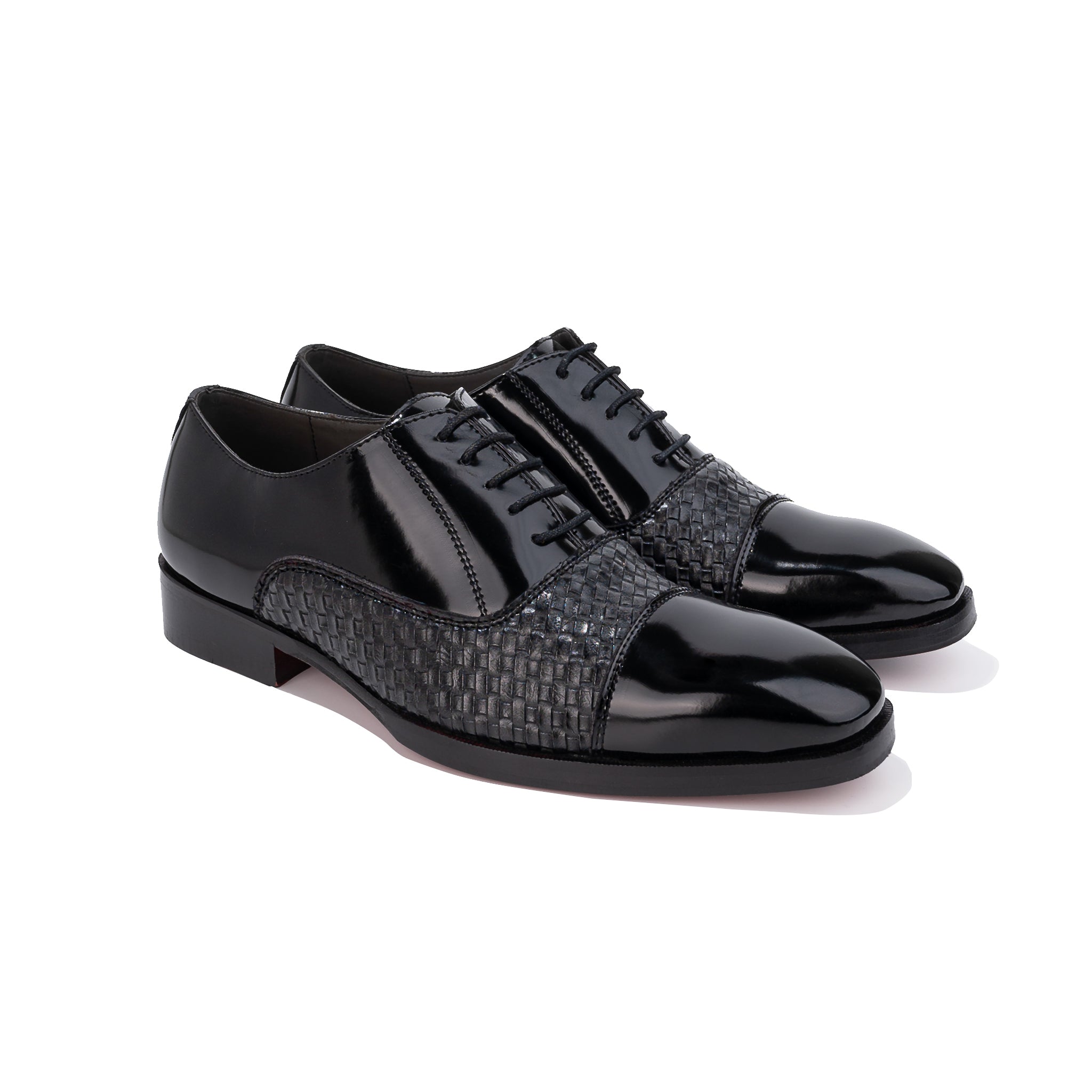 Men Solid Leather Oxford Shoes