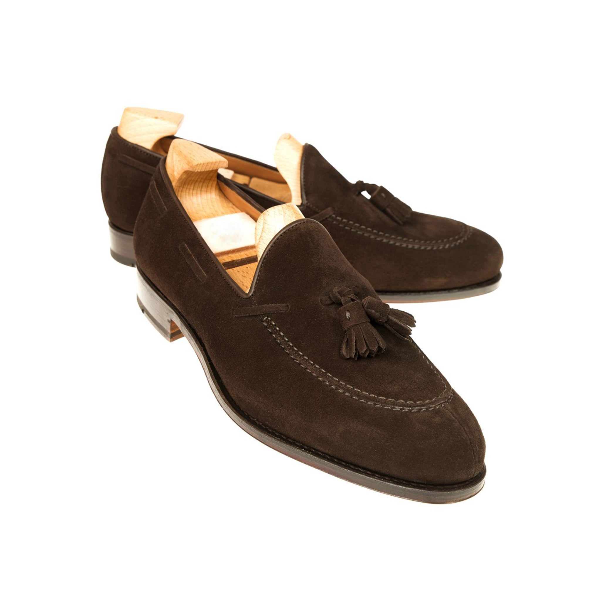 Walnut Suede Tassel Loafers