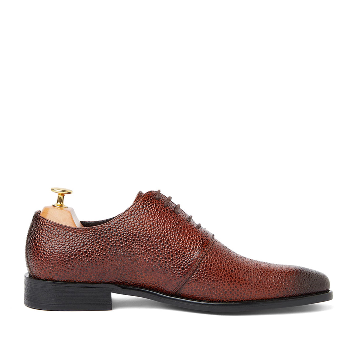 Stingray Leather Oxford Wine Shoes