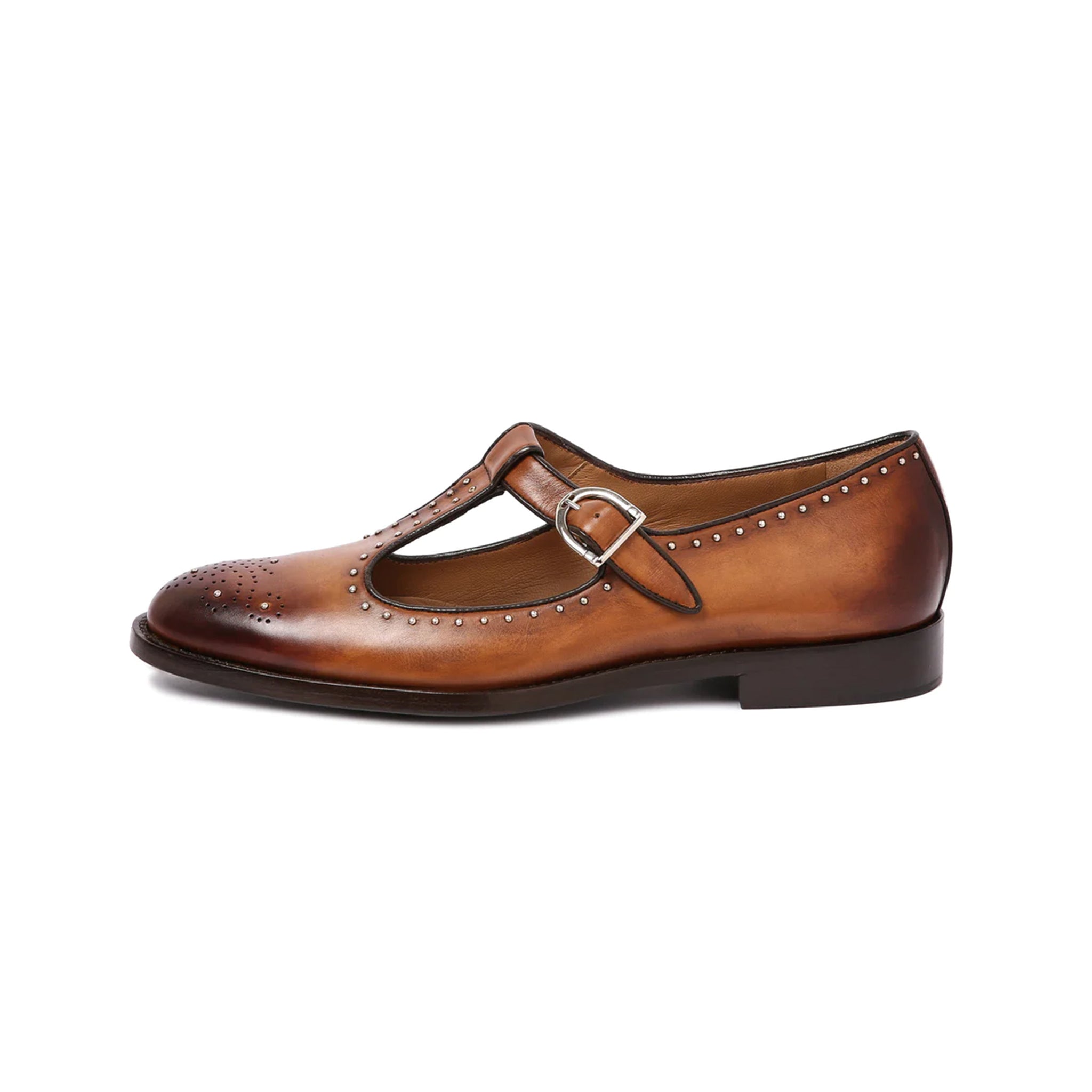Brogue Single Monk Strap Shoes