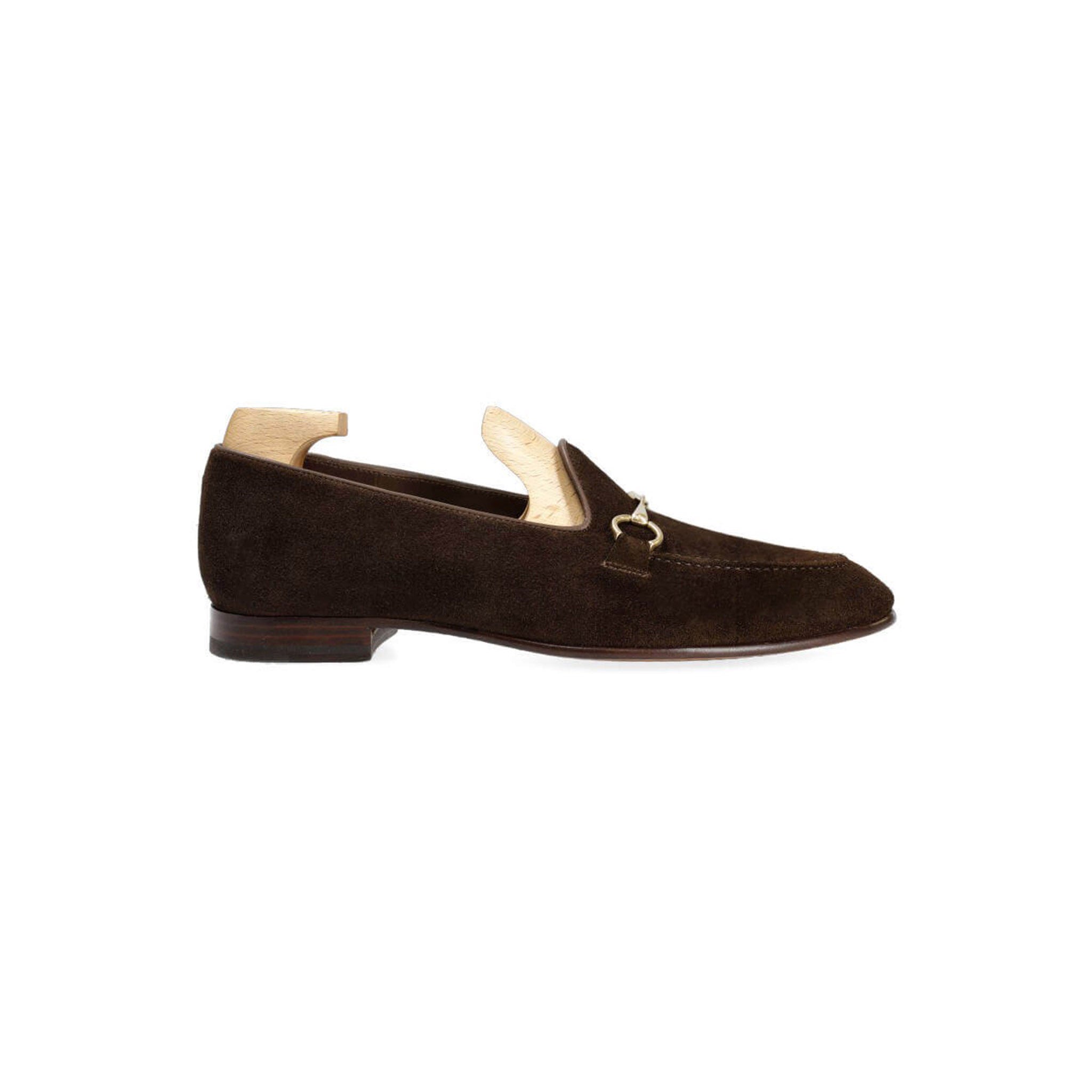Chestnut Suede Horsebit Loafers