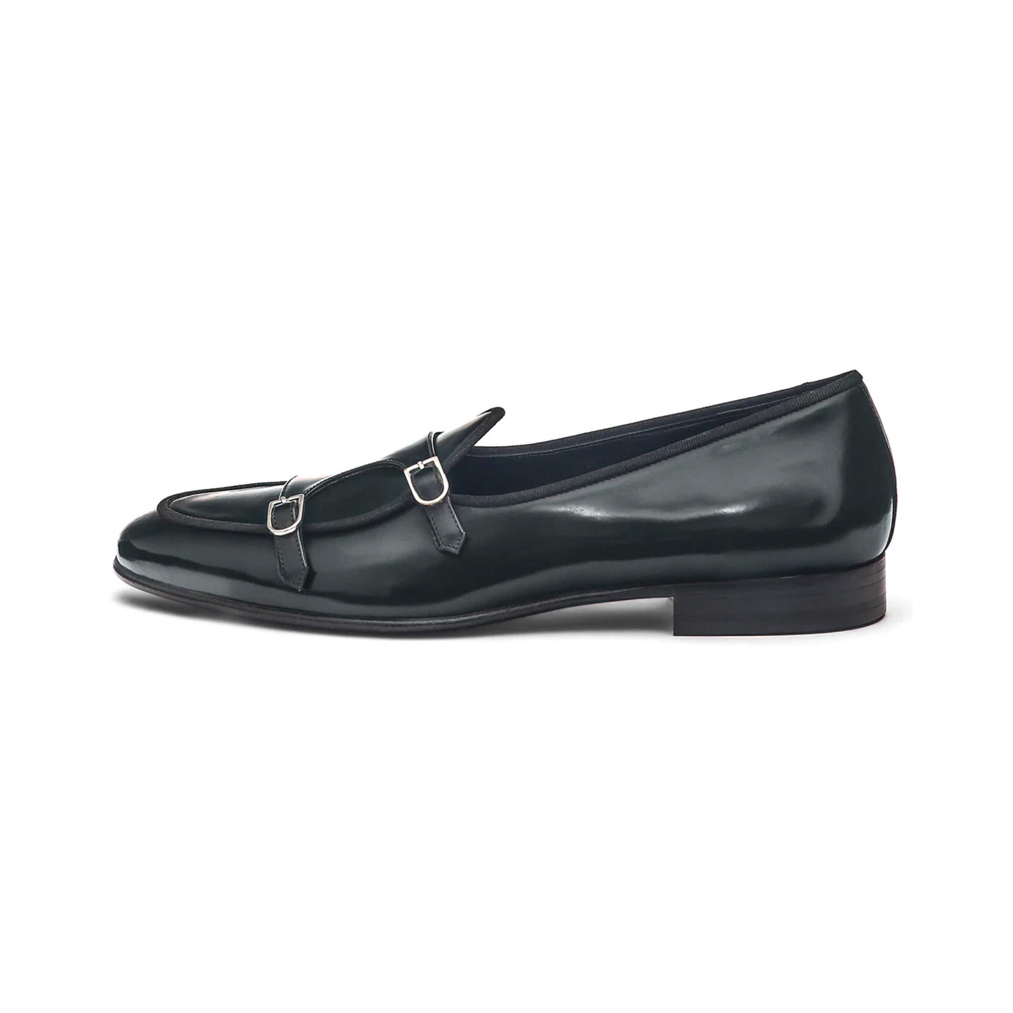 Classic Leather Double Monk Strap Shoes