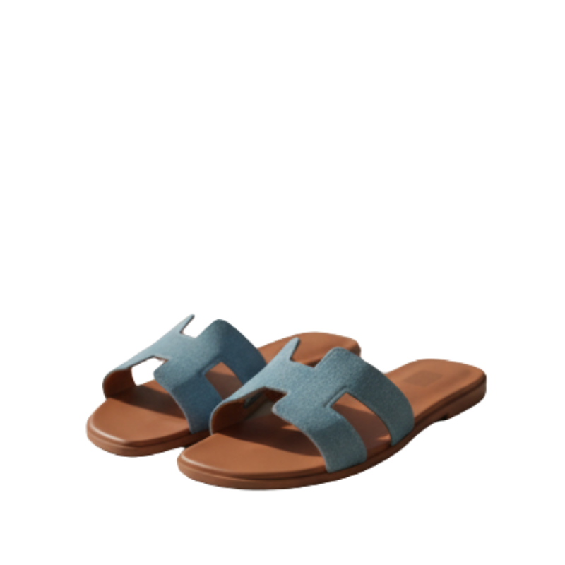 H-strap Light blue Slipper for Women's