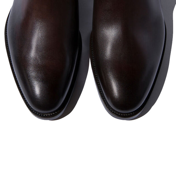 Classic Chelsea Round Toe Shade Dark Brown Leather Boots