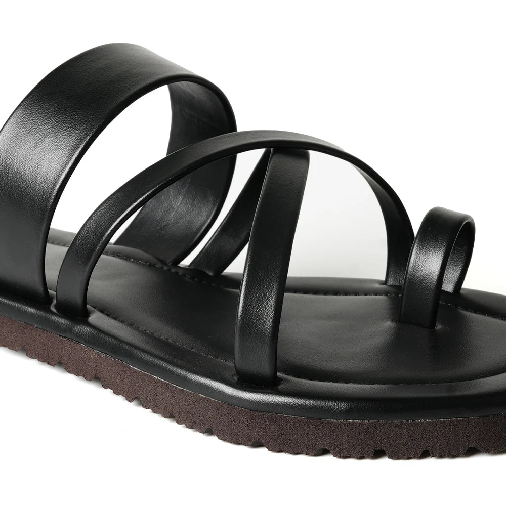 Strappy Sandals - Vintage Black