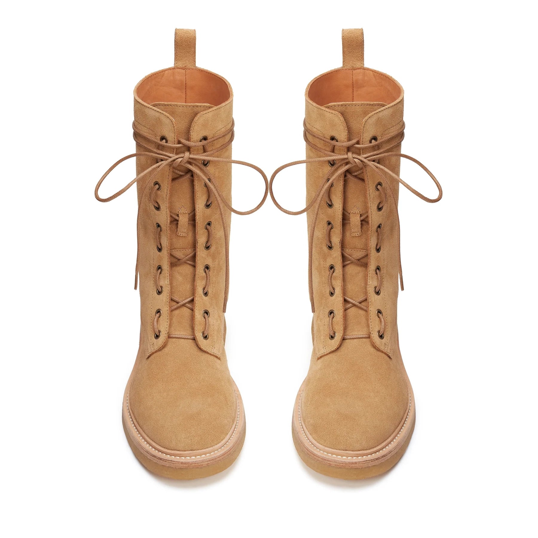 Lorenzo Combat Boot - Lion Suede Leather