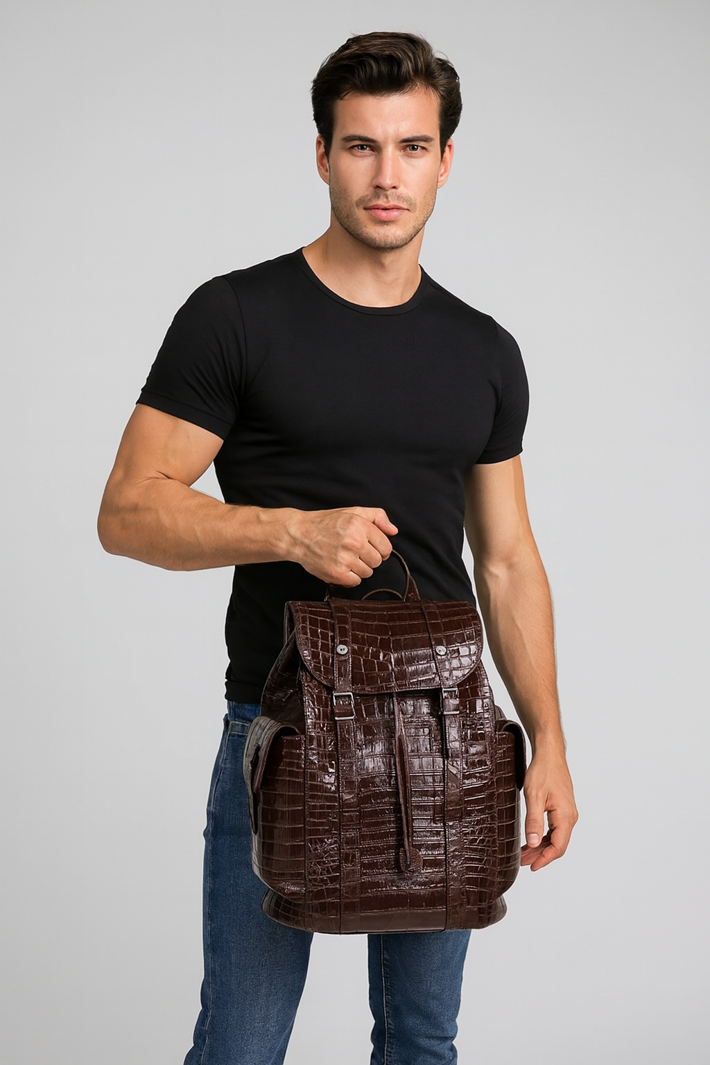 Luxurious croco leather Casual Impeccable Backpack