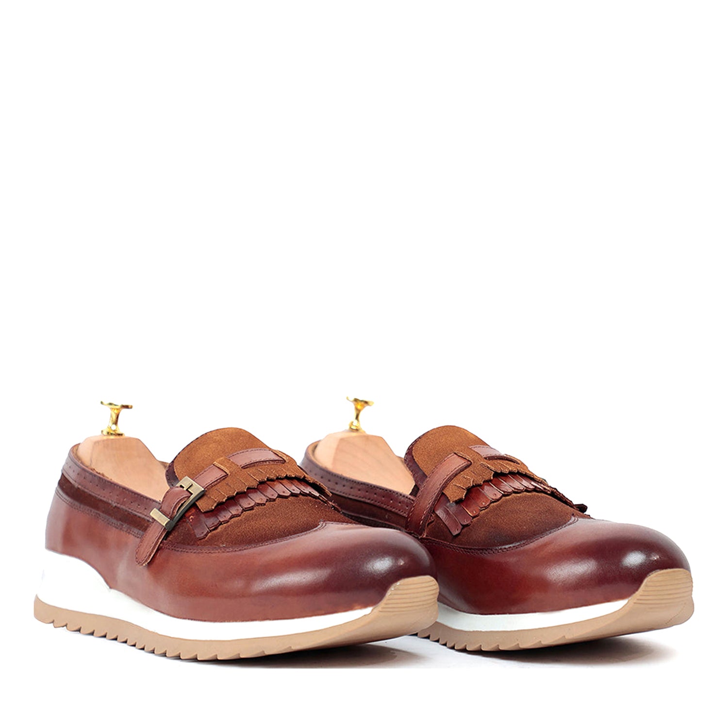 Monk Strap Brown Sneakers