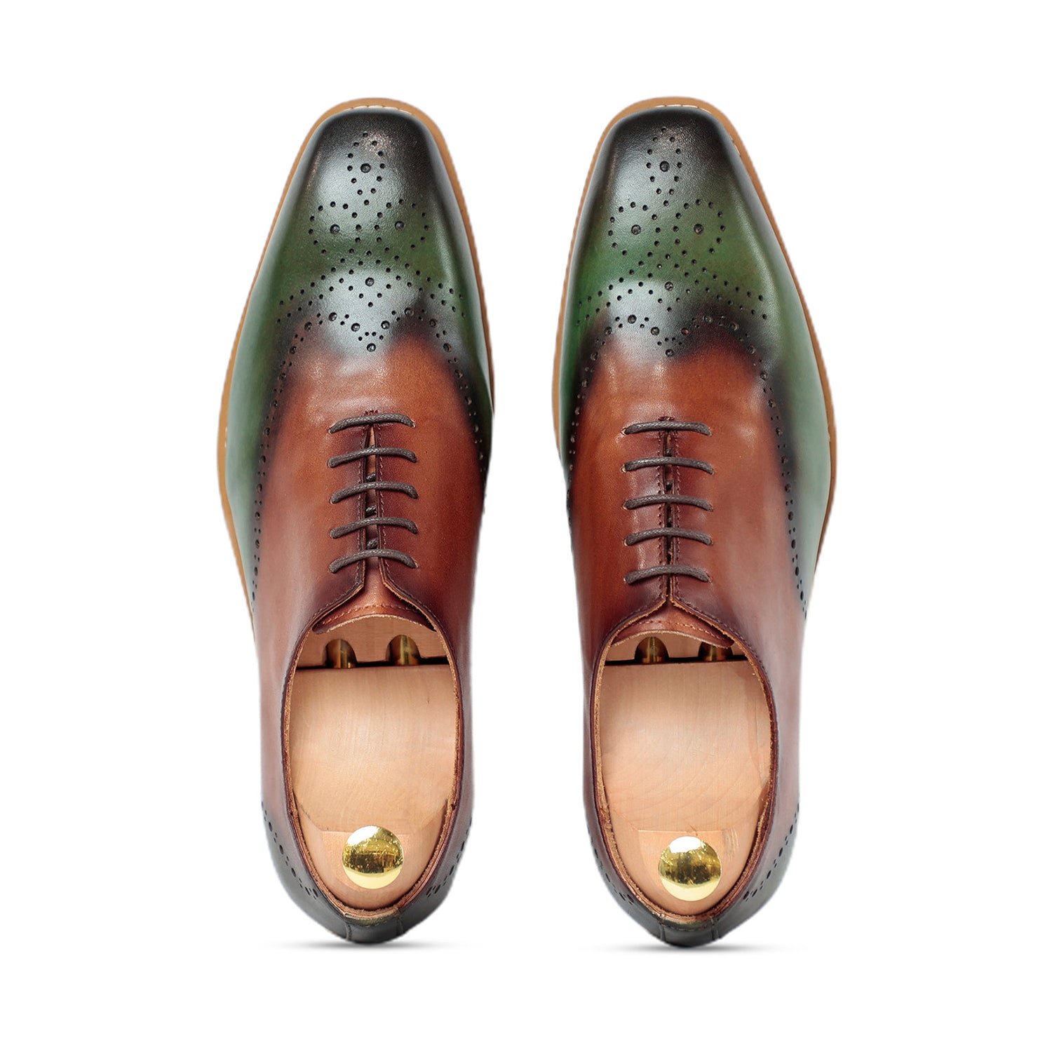 Men Solid Leather Lace-Up Oxford Shoes