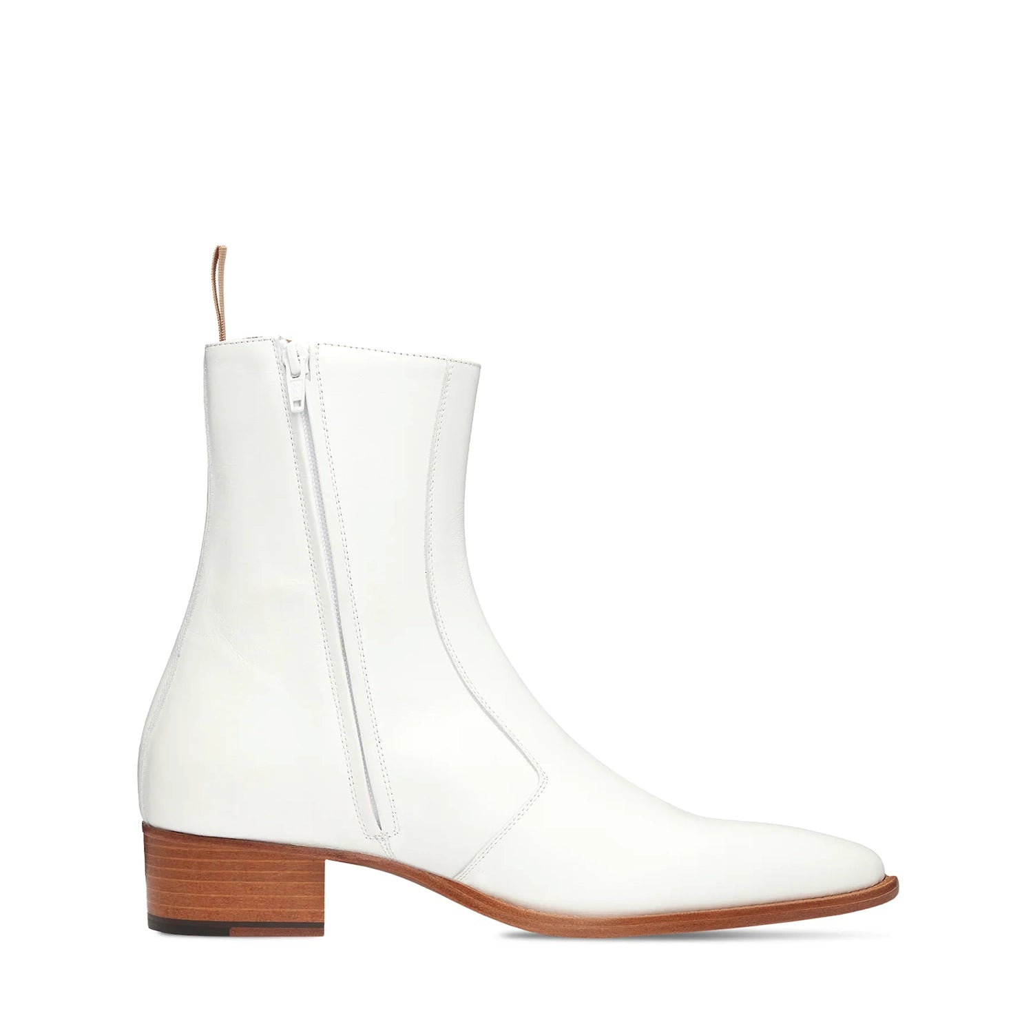 Side Zip Boot - Natural Leather