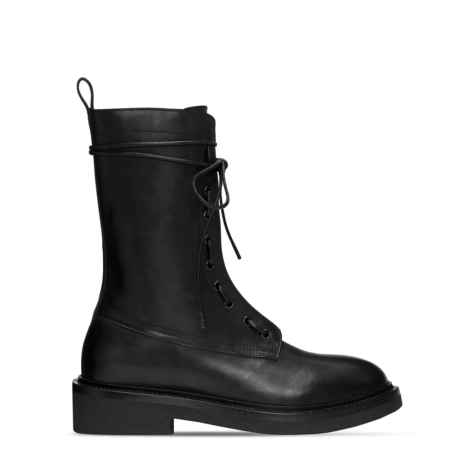 Lorenzo Combat Boot - Black Leather