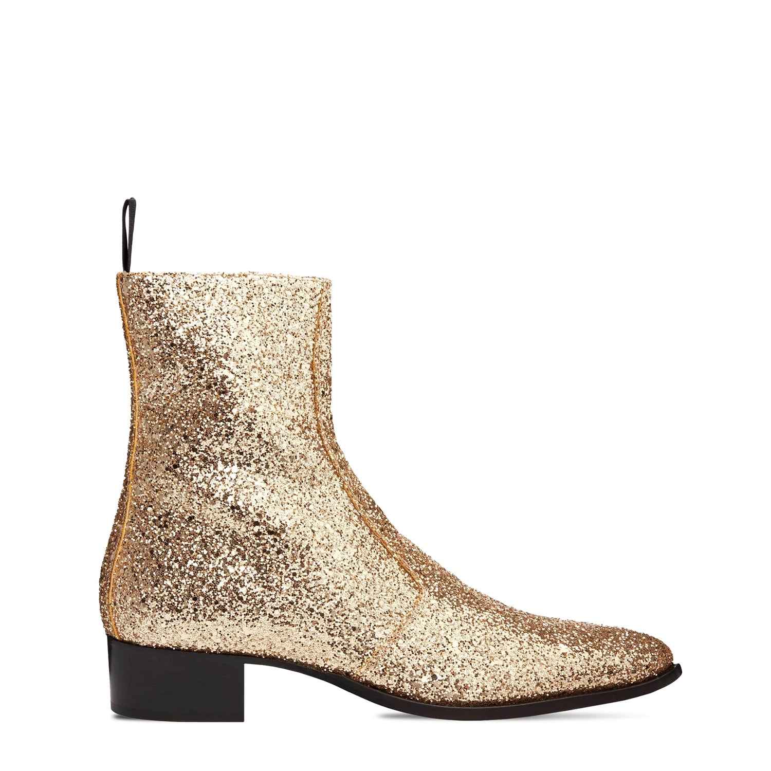 Side Zip Boot - Gold Sparkle