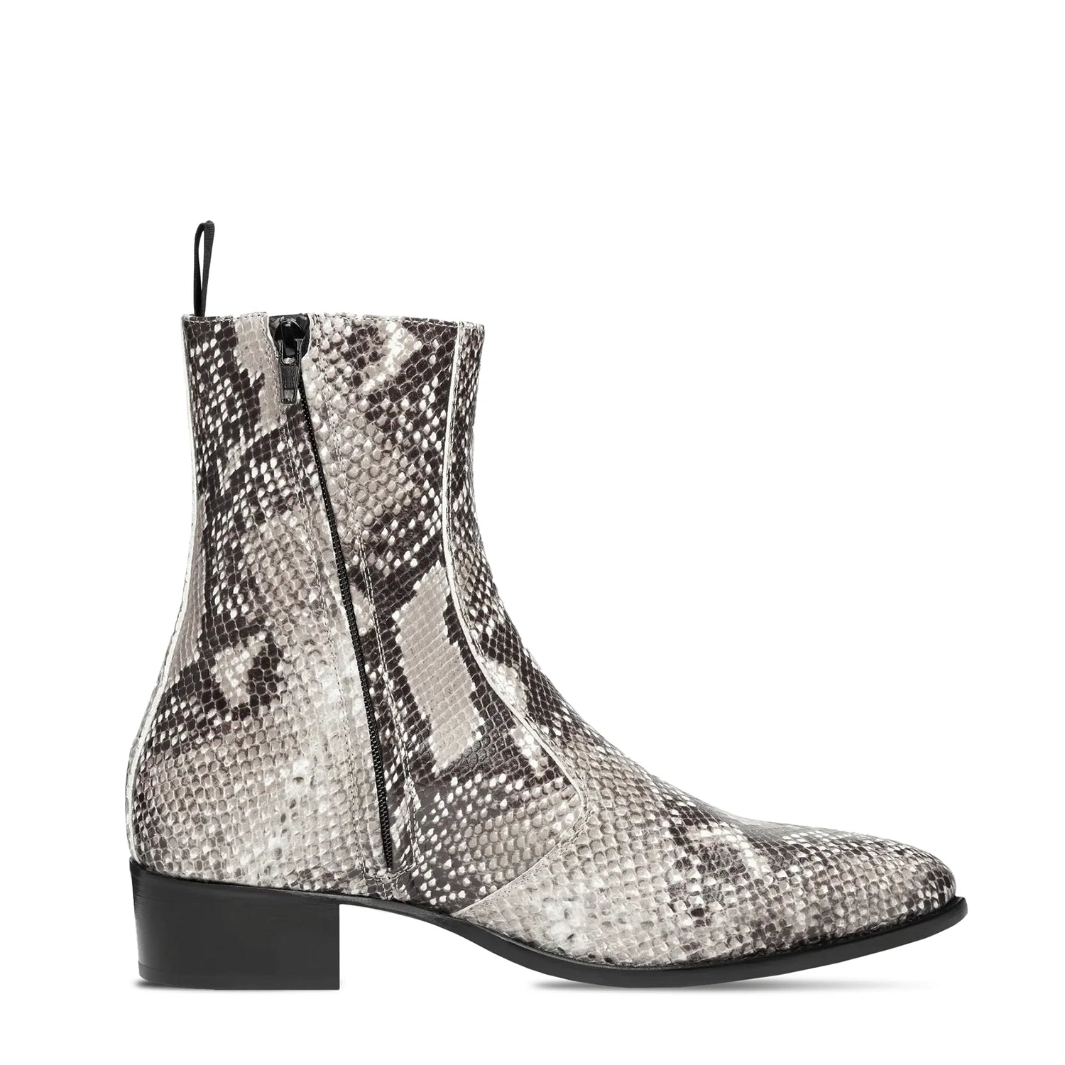 Side Zip Boot Snake Leather