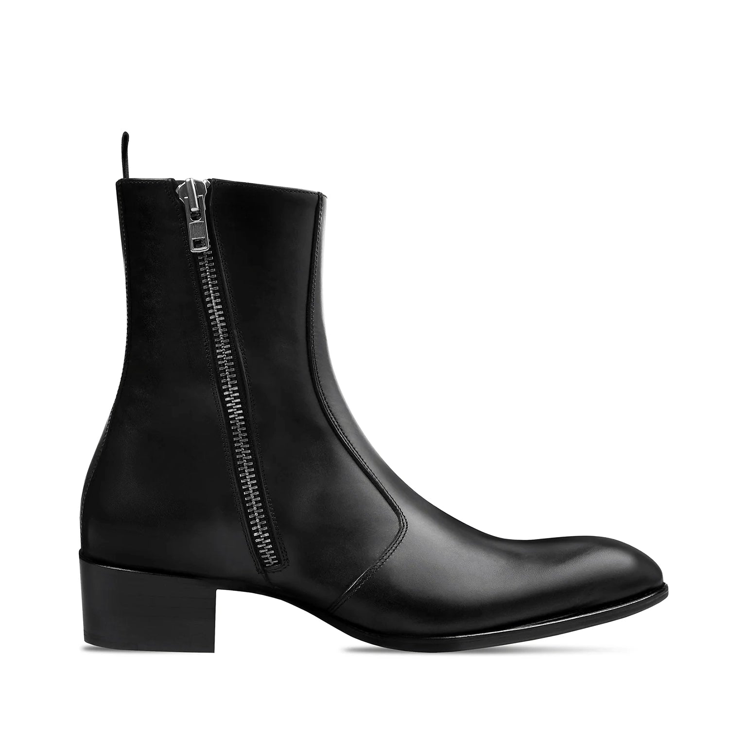 Side Zip Boot - Black Leather