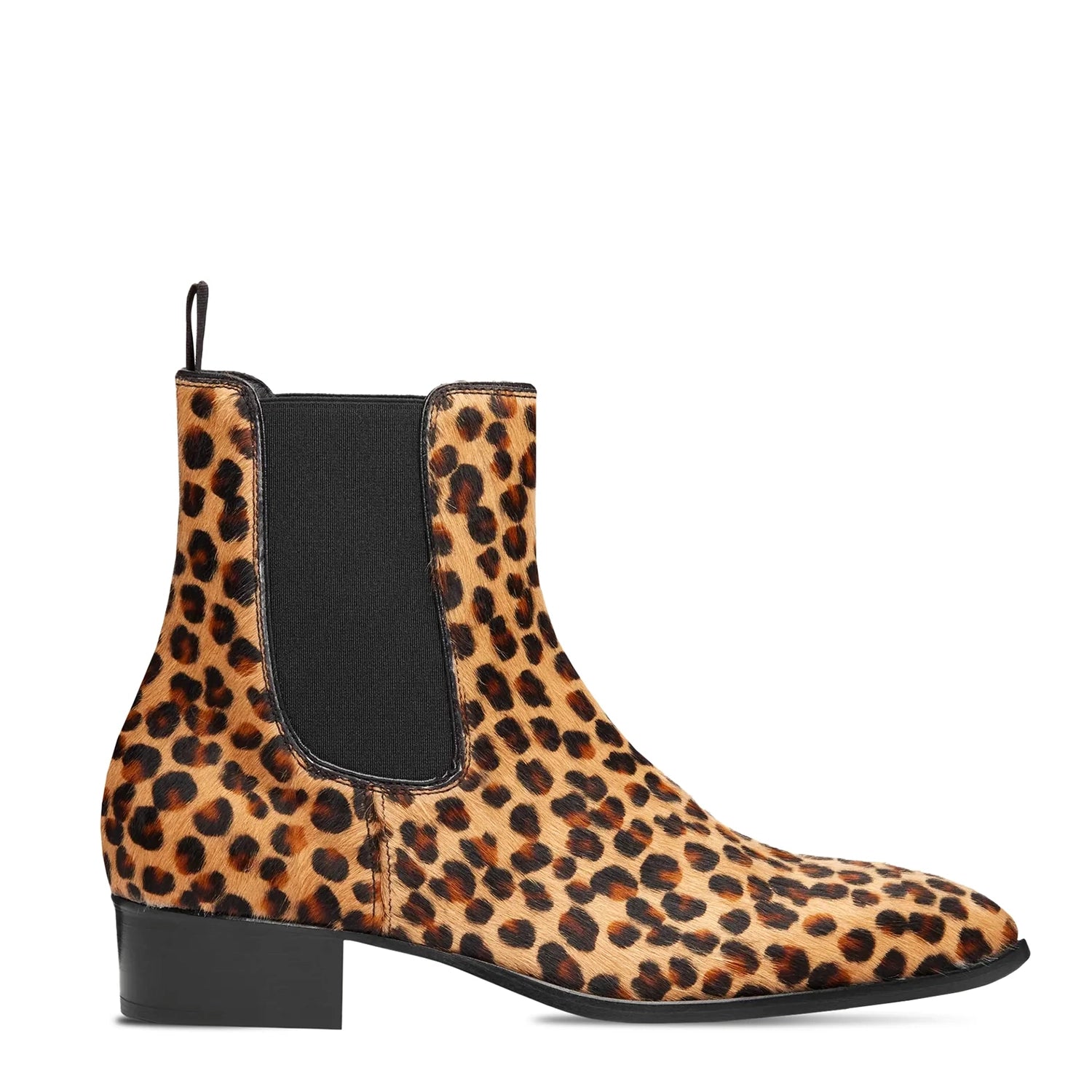 Chelsea Boot Leopard Print Pony Hair Leather