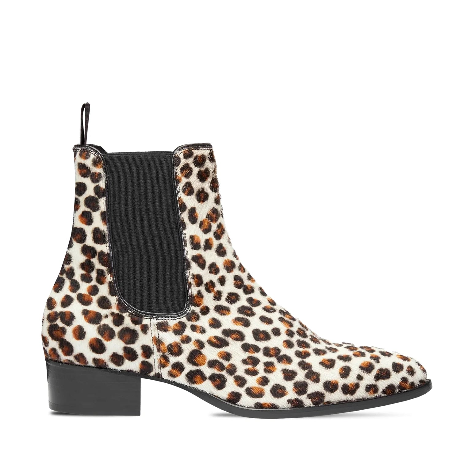 Chelsea Boot Leopard Print Pony Hair