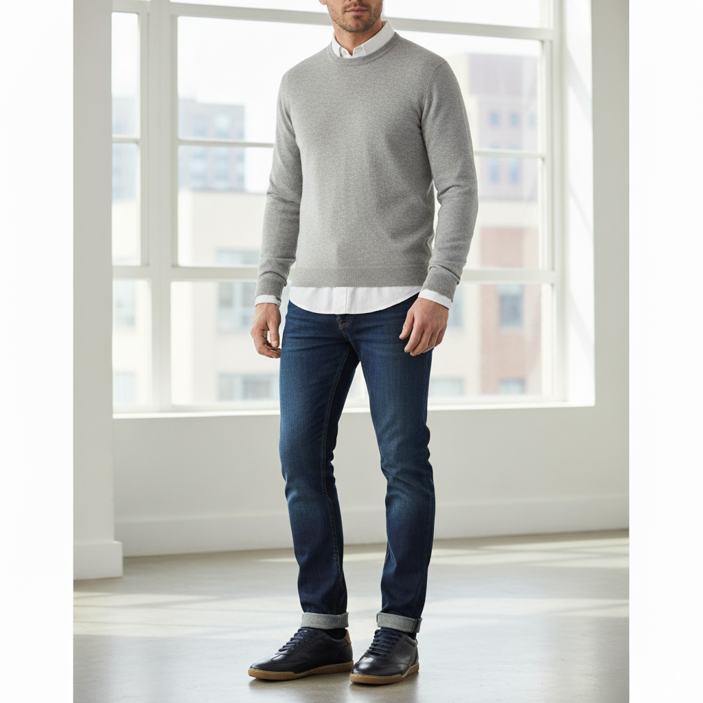 Men's casual sneaker in woven leather