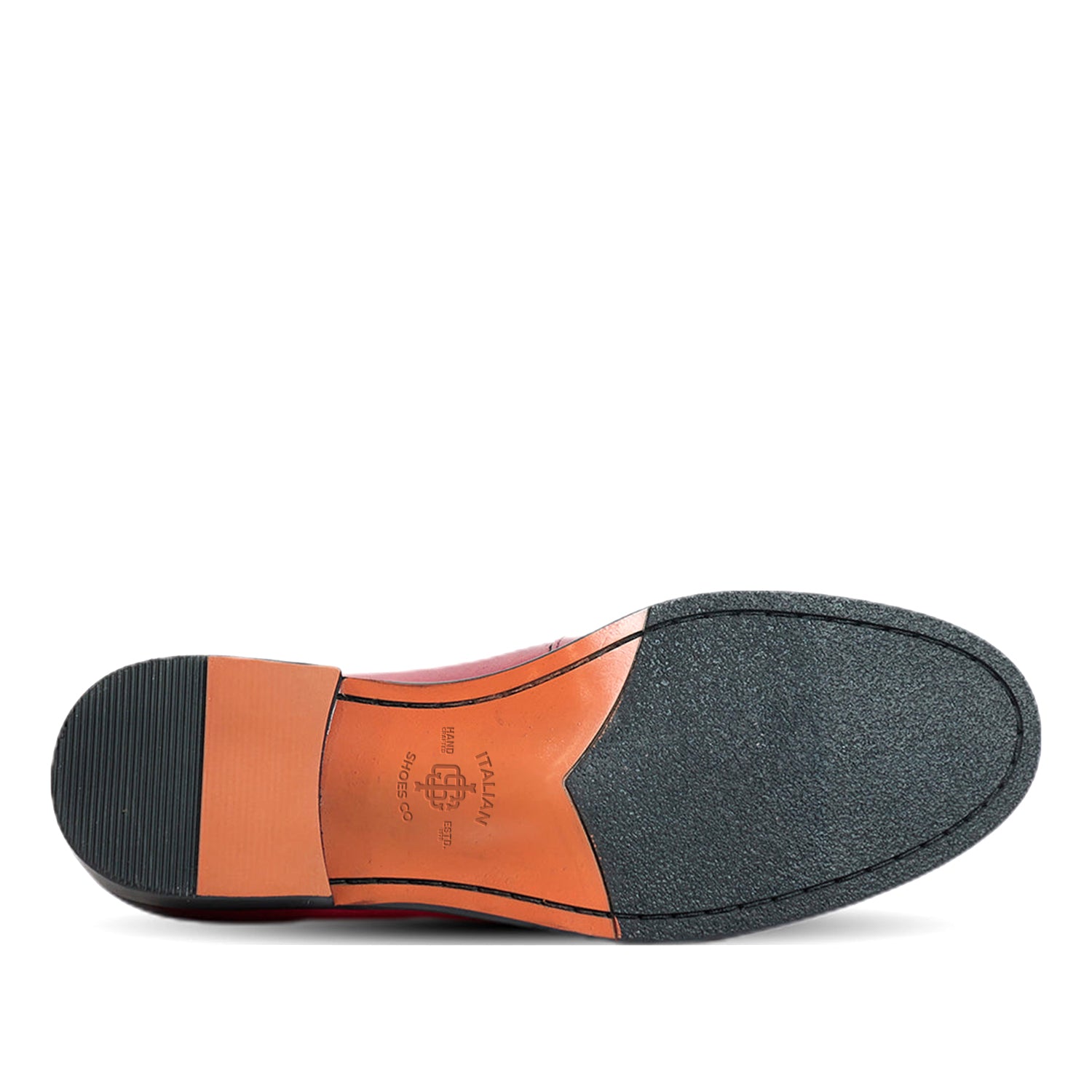 Burgundy Horsebit Slip On Loafers