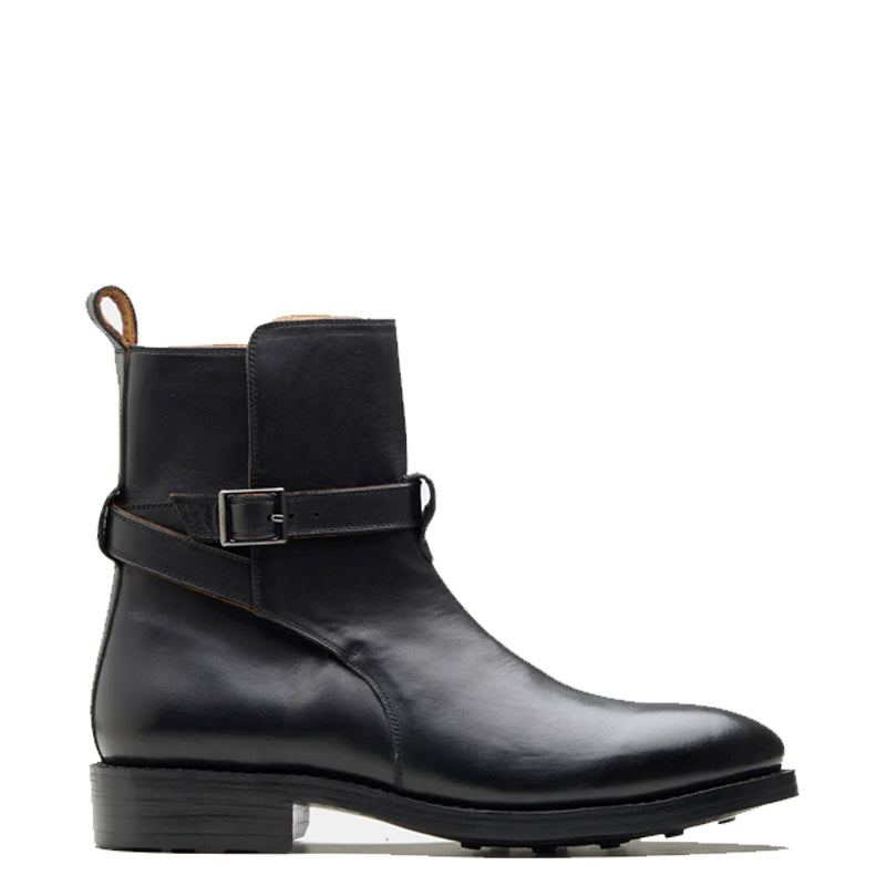Luxury Stylish Jodhpur Black Boot With Side Buckle