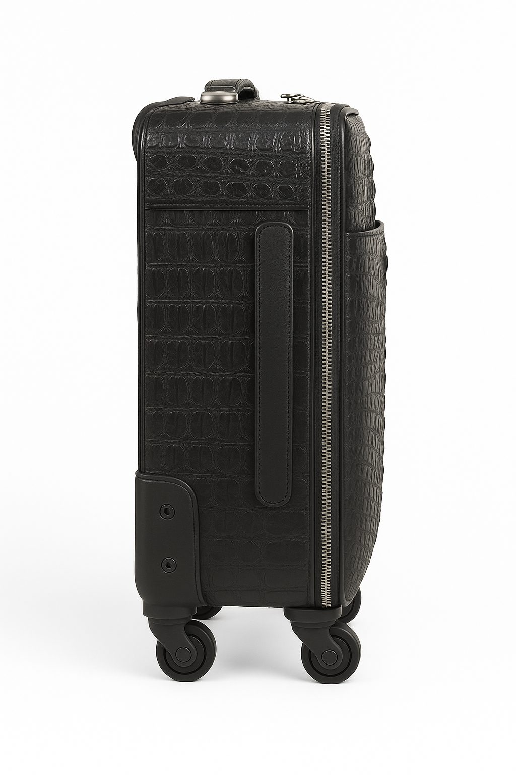 Italian Noir Crocodile Leather Edition Trolley Travel Bag