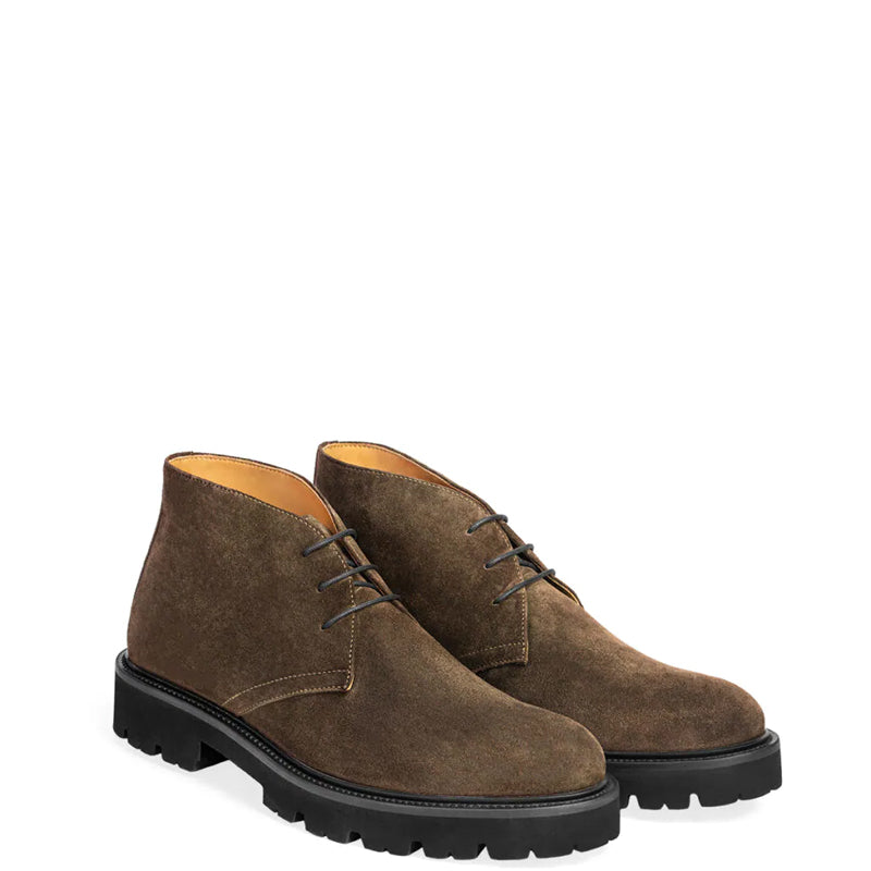 Luxury Suede Desert Leather Chukkas Boot Brown
