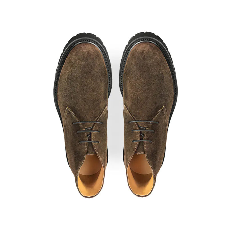 Luxury Suede Desert Leather Chukkas Boot Brown