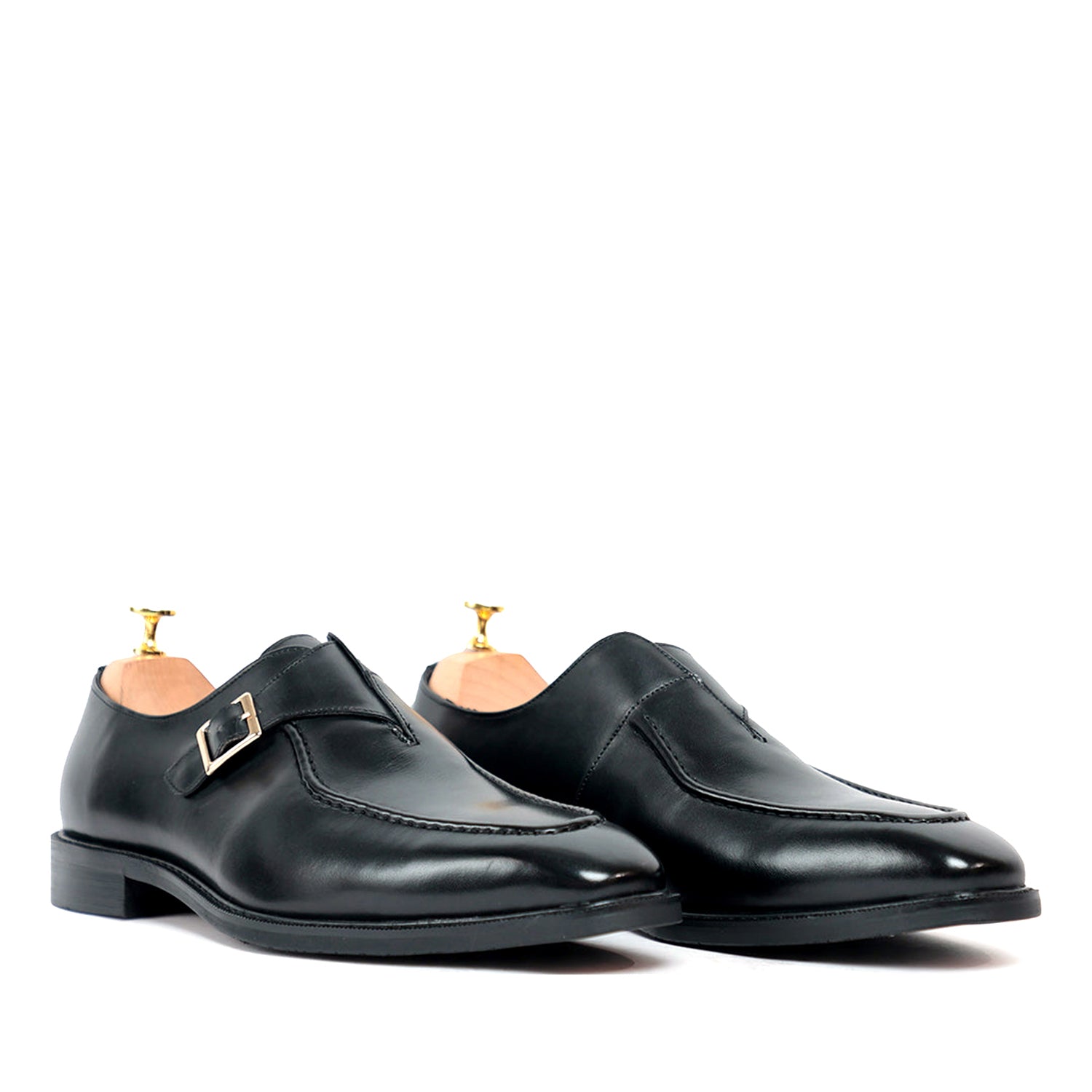 Melvin Plain Leather Single MonkStraps Shoe Tan