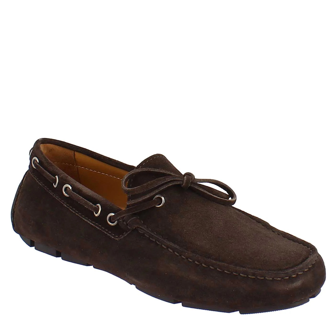 Handmade Carshoe Loafers in Brown Suede