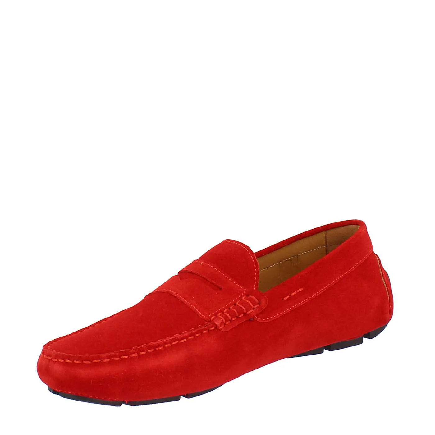 Red Handmade Carshoe Loafers