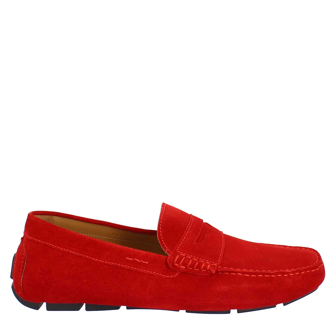 Red Handmade Carshoe Loafers