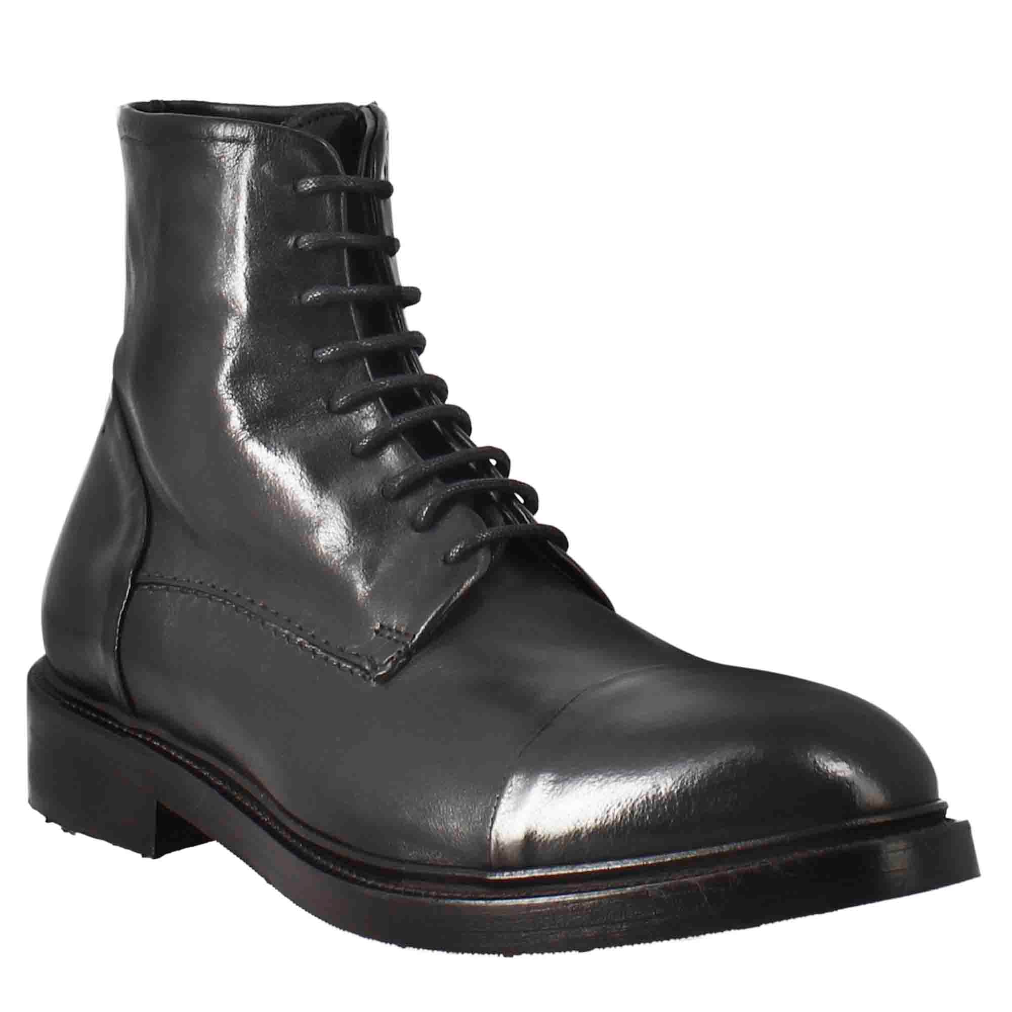 Black Washed Amphibian Boots