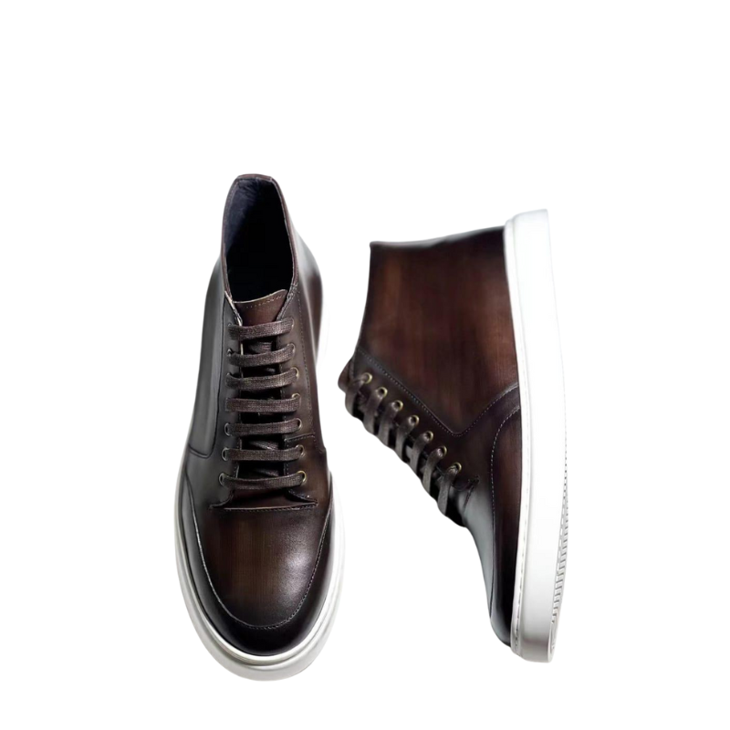 Men's High Top Brown Sneaker