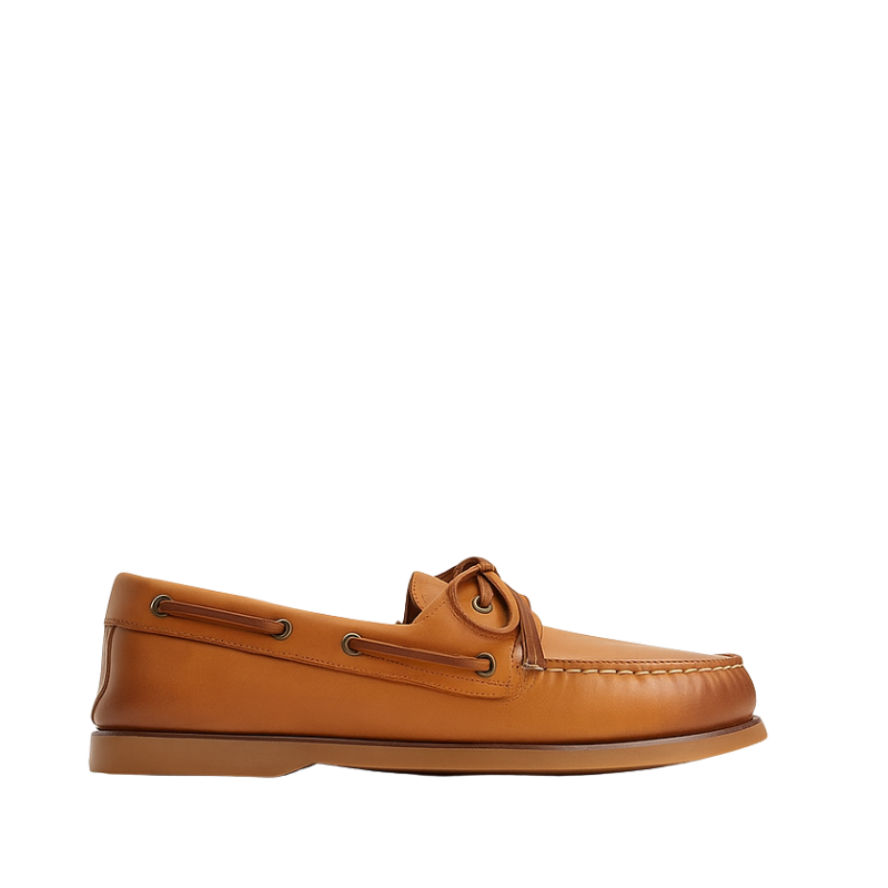 Valentino Knot Tan Moccasin-style Loafer
